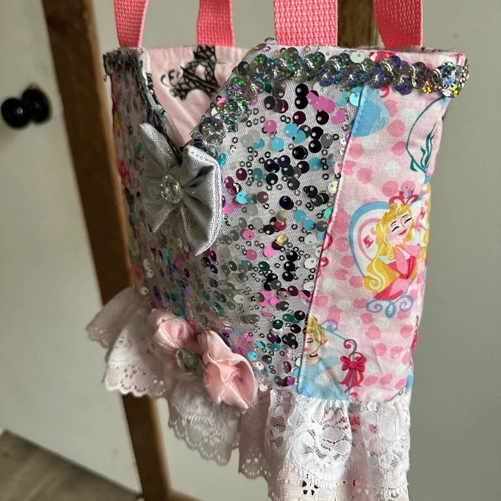New Hand Crafted Handmade Girls Disney Princess Bling Purse